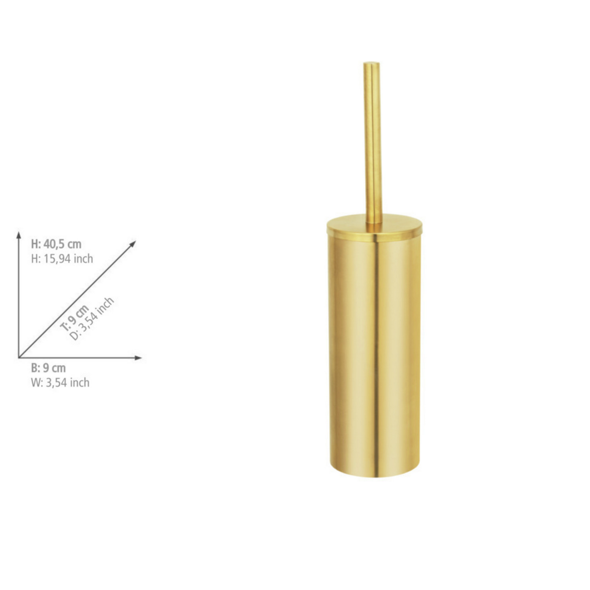 WC-Garnitur 'Orea' Edelstahl goldfarben matt