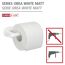 Toilettenpapierhalter 'Orea' Edelstahl weiß matt