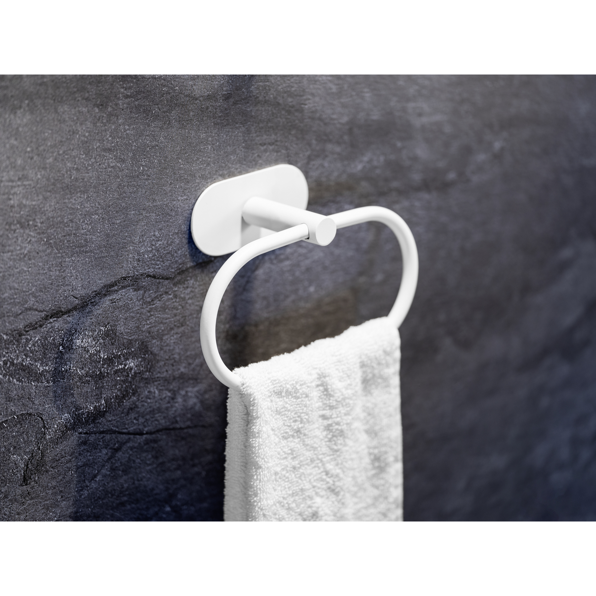 Handtuchring 'Orea' Edelstahl weiß 20,5 x 12,5 x 7,5 cm