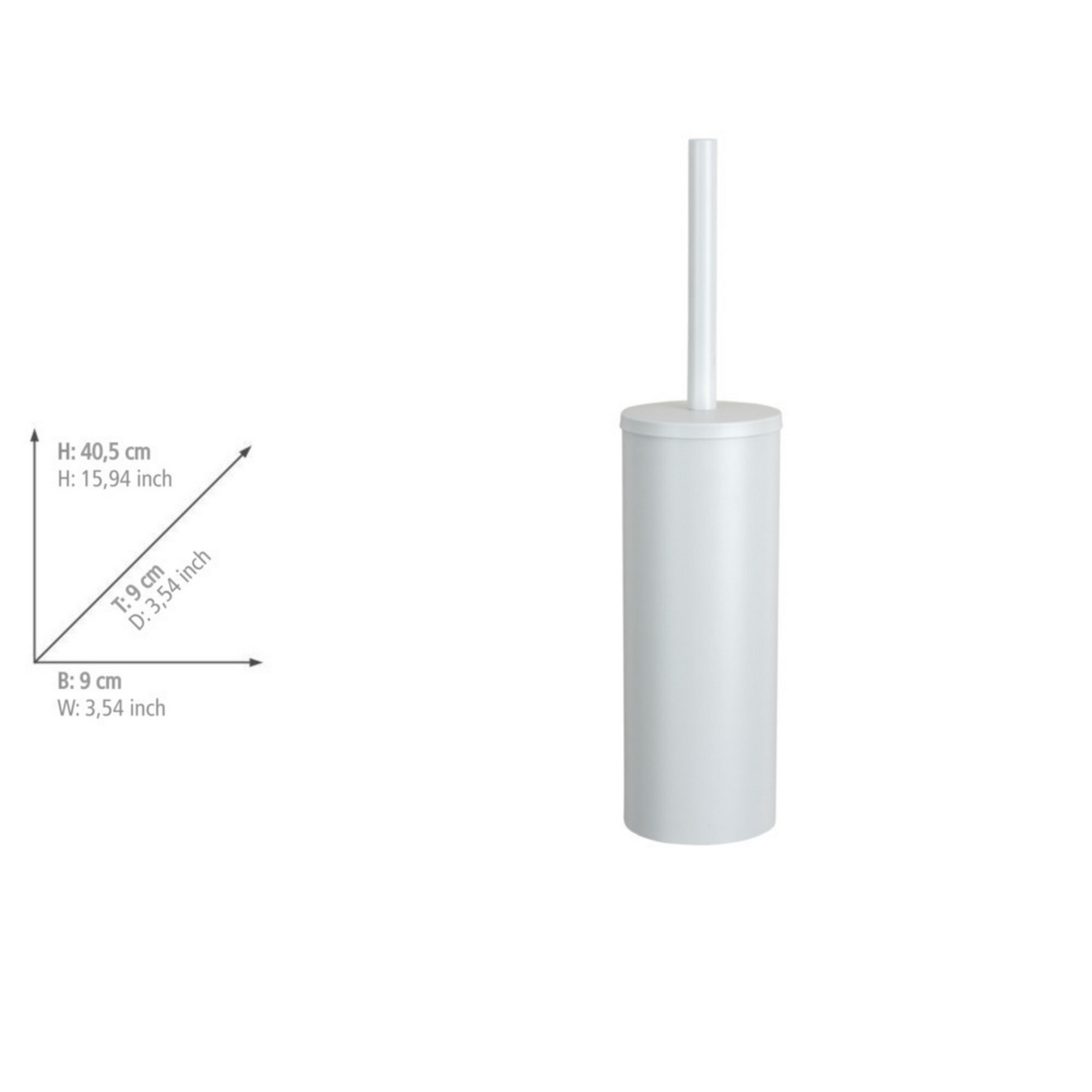 WC-Garnitur 'Orea' Edelstahl weiß matt