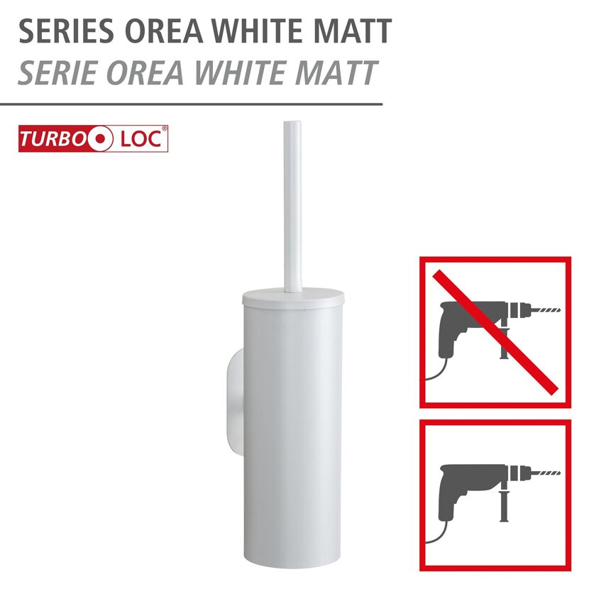 WC-Garnitur 'Orea' Edelstahl weiß matt