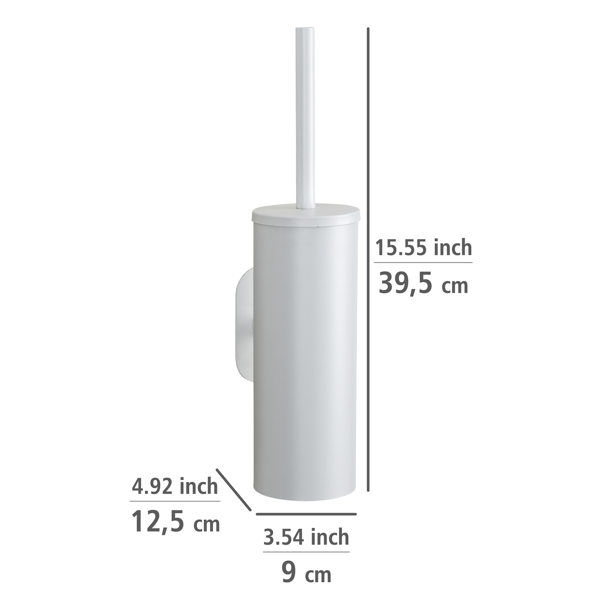 WC-Garnitur 'Orea' Edelstahl weiß matt