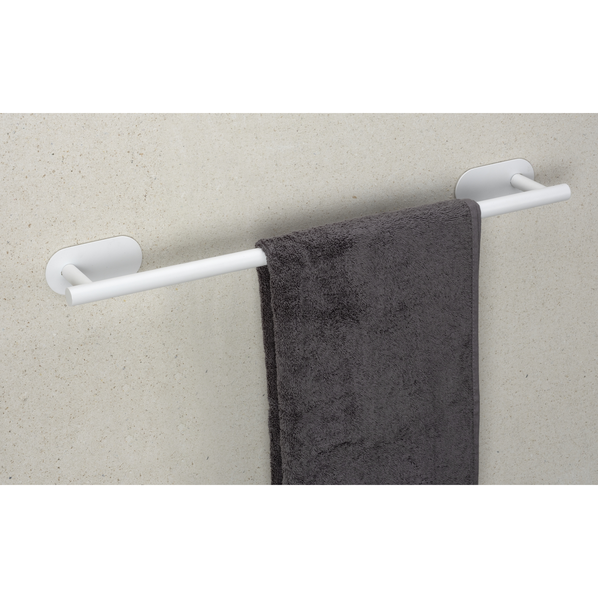 Handtuchstange 'Uno Orea' Edelstahl weiß 60 x 4,5 x 7 cm