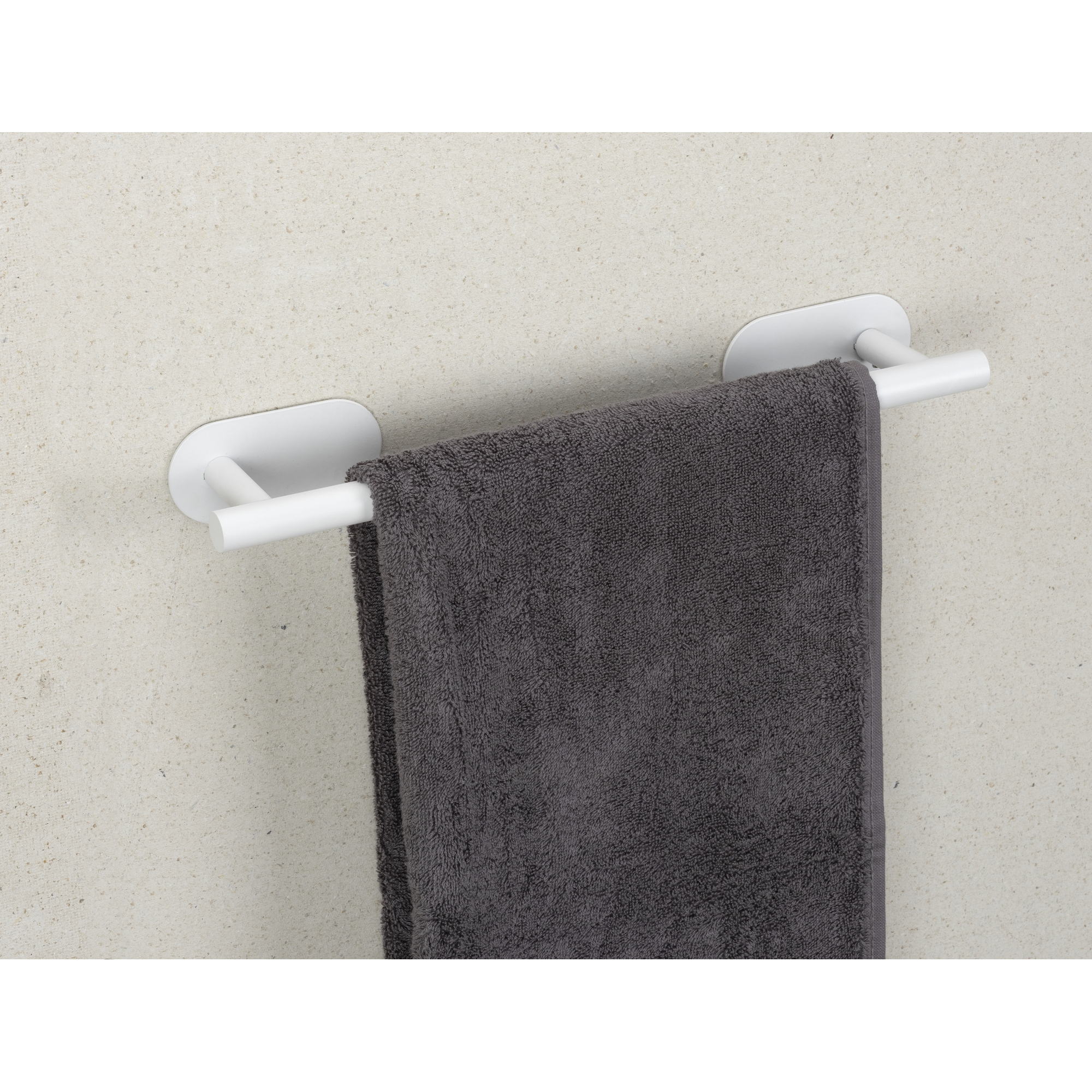Handtuchstange 'Uno Orea' Edelstahl weiß 40 x 4,5 x 7 cm