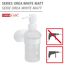 Seifenspender 'Orea' Edelstahl weiß 200 ml