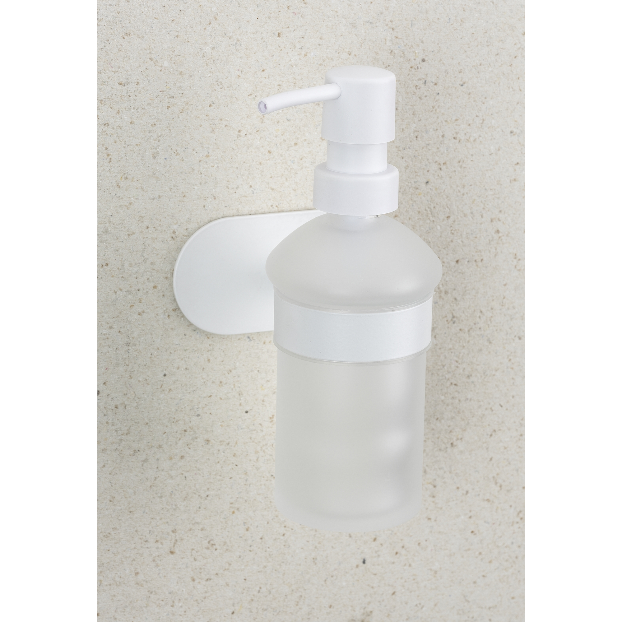 Seifenspender 'Orea' Edelstahl weiß 200 ml