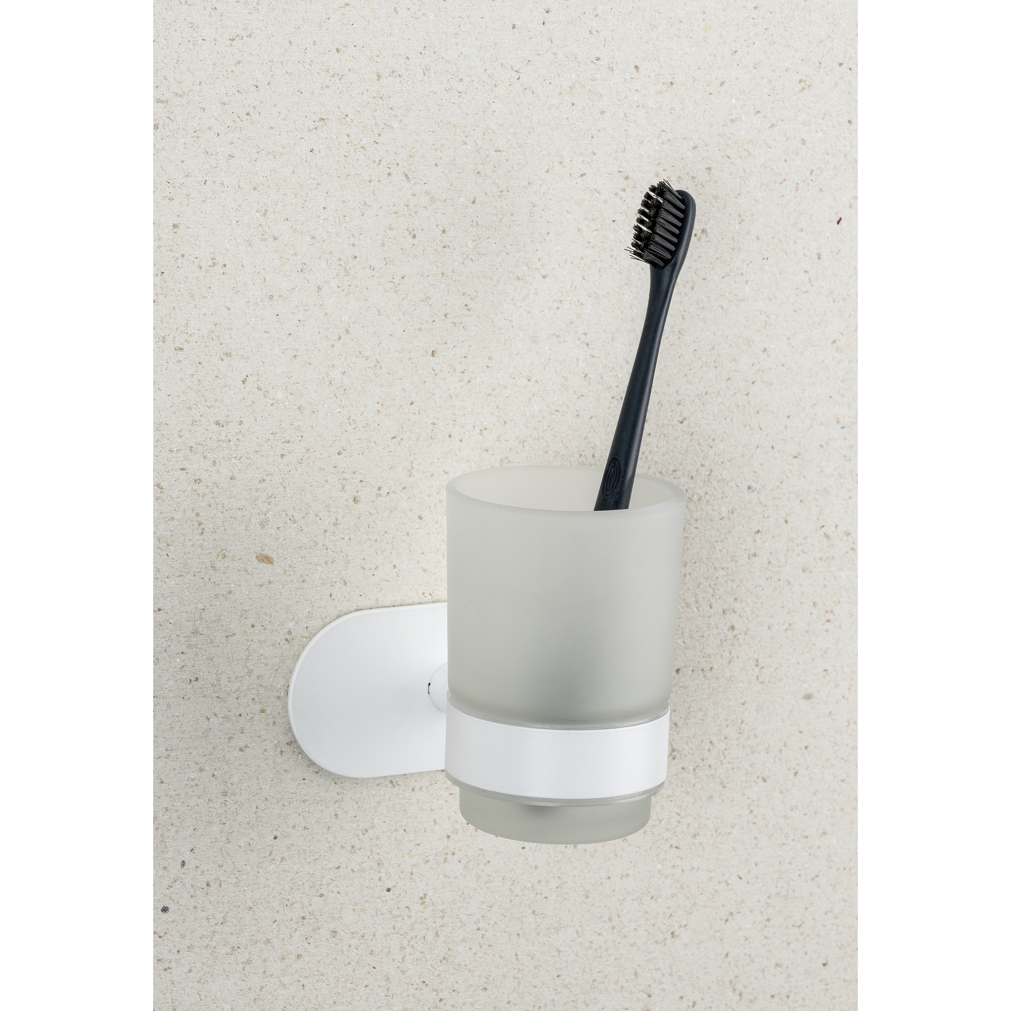 Zahnputzbecher 'Orea' Edelstahl weiß Ø 10 x 9,5 cm