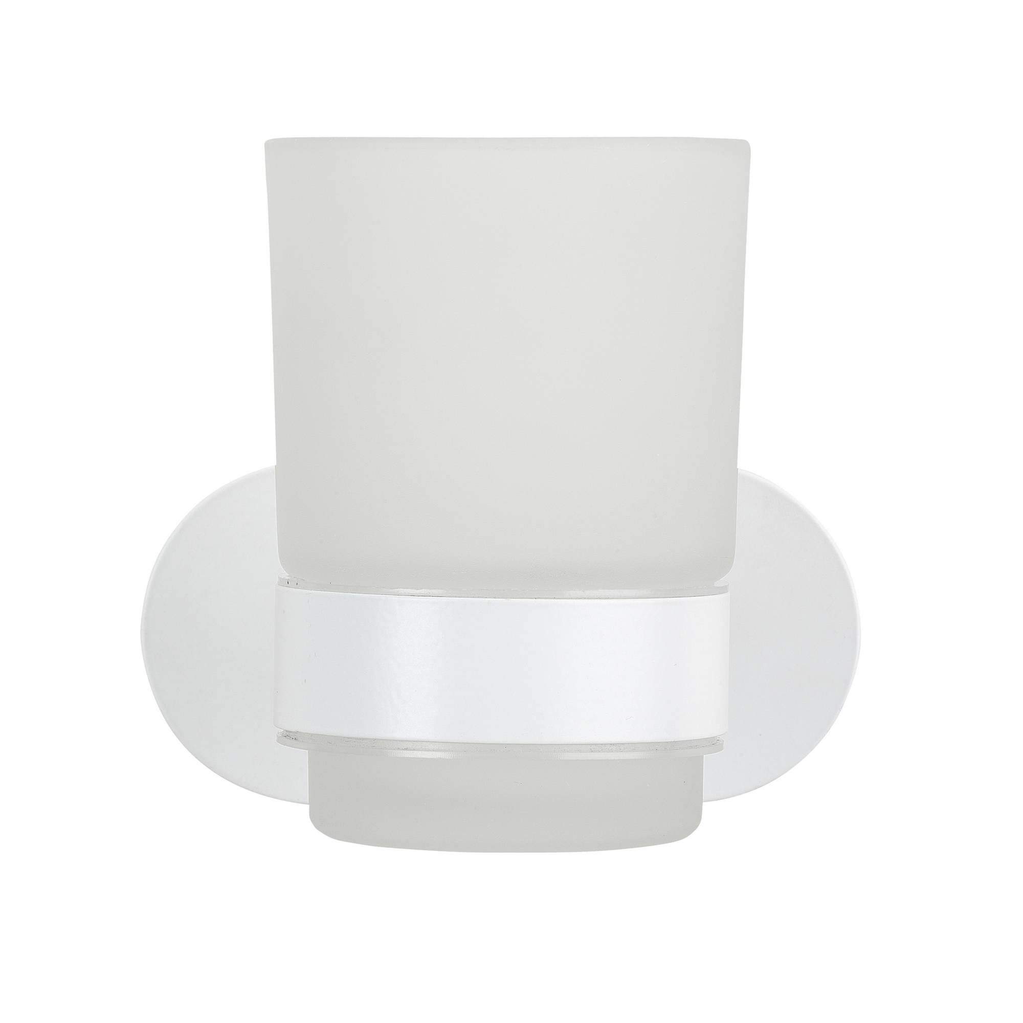 Zahnputzbecher 'Orea' Edelstahl weiß Ø 10 x 9,5 cm