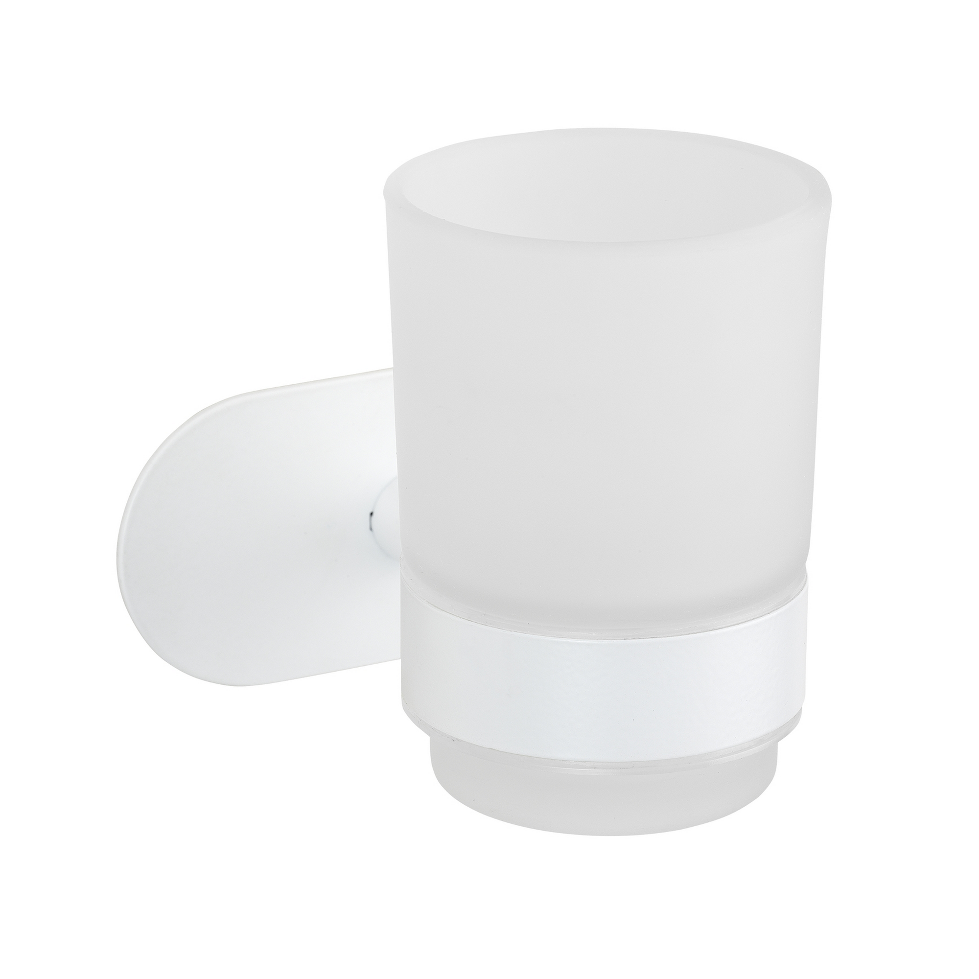 Zahnputzbecher 'Orea' Edelstahl weiß Ø 10 x 9,5 cm