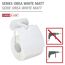Toilettenpapierhalter 'Orea' Edelstahl weiß