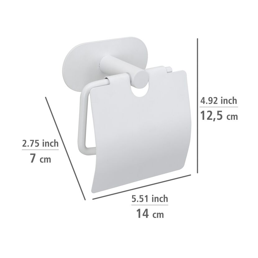 Toilettenpapierhalter 'Orea' Edelstahl weiß