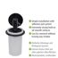 Seifenspender 'Bivio' Glas schwarz 150 ml