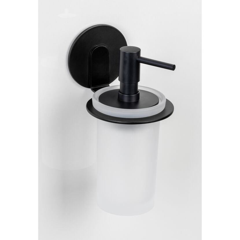 Seifenspender 'Bivio' Glas schwarz 150 ml