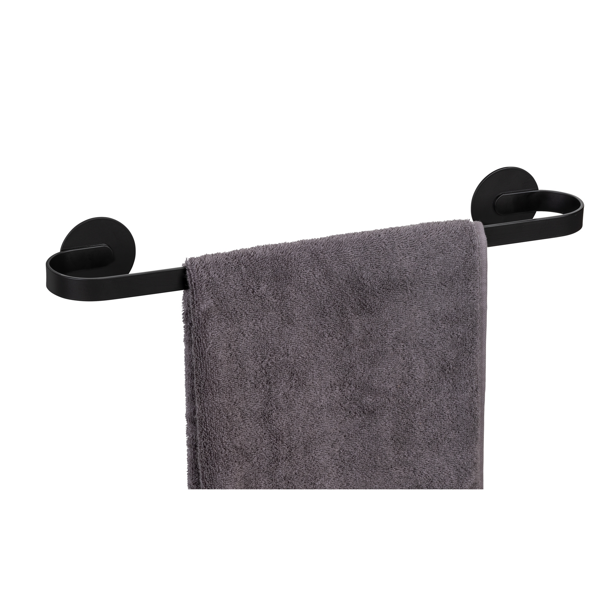 Handtuchstange 'Uno Bivio' Aluminium schwarz 48 x 6,5 x 7 cm