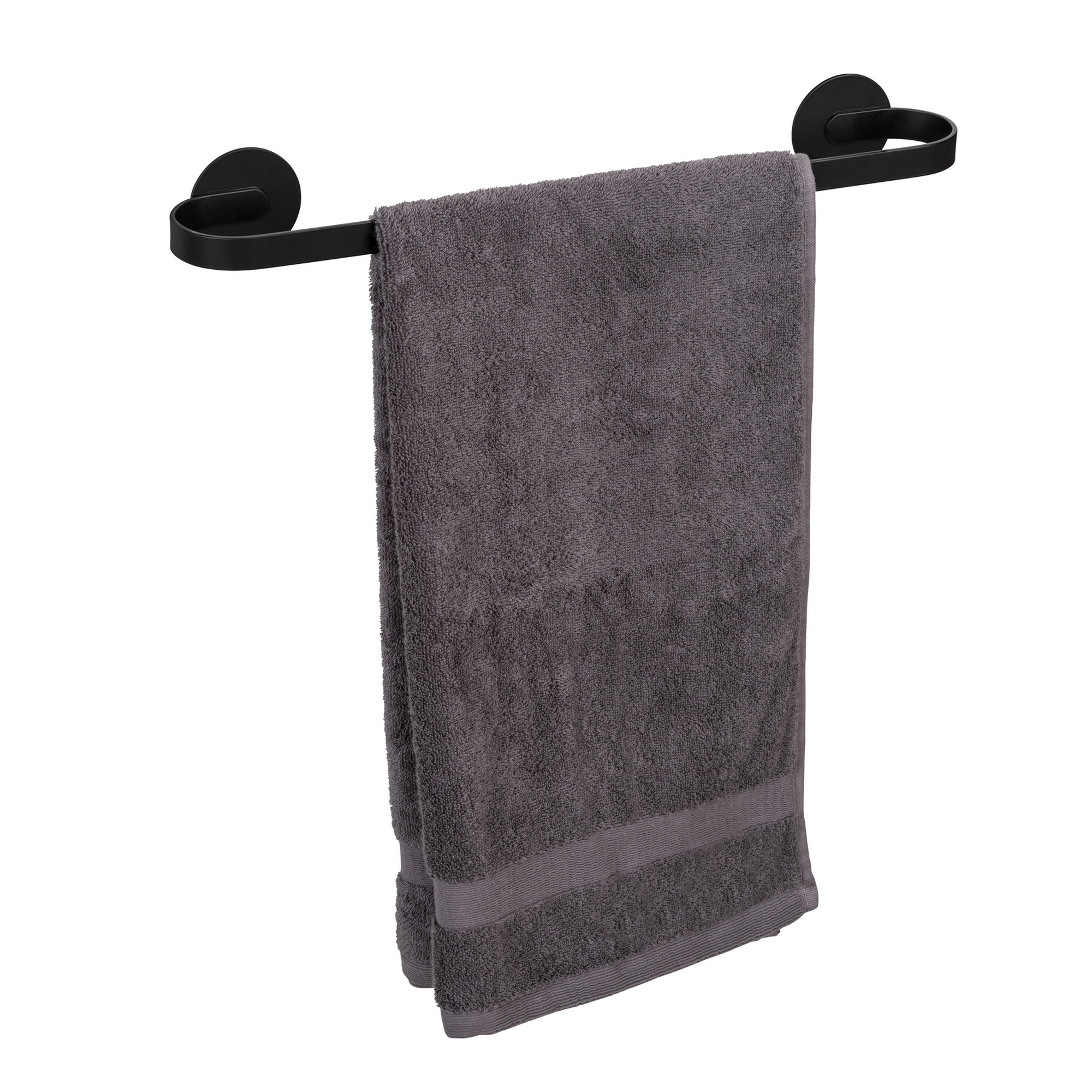 Handtuchstange 'Uno Bivio' Aluminium schwarz 48 x 6,5 x 7 cm