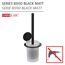 WC-Garnitur 'Bivio' Aluminium schwarz matt