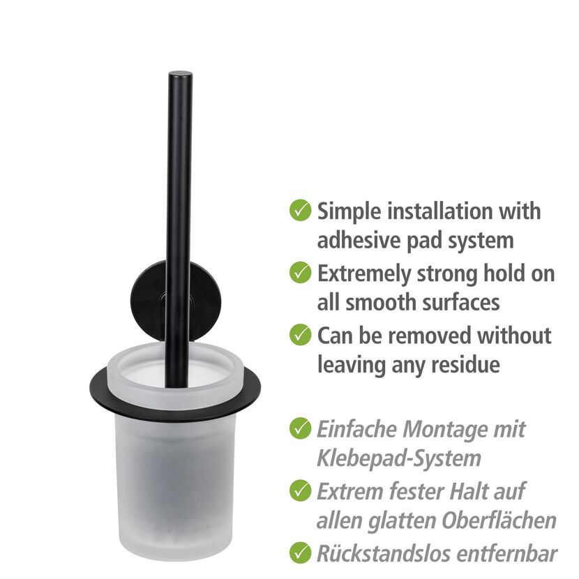 WC-Garnitur 'Bivio' Aluminium schwarz matt