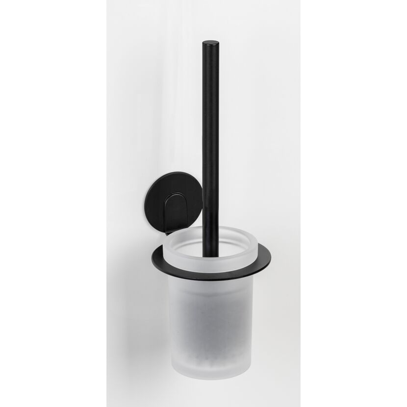 WC-Garnitur 'Bivio' Aluminium schwarz matt