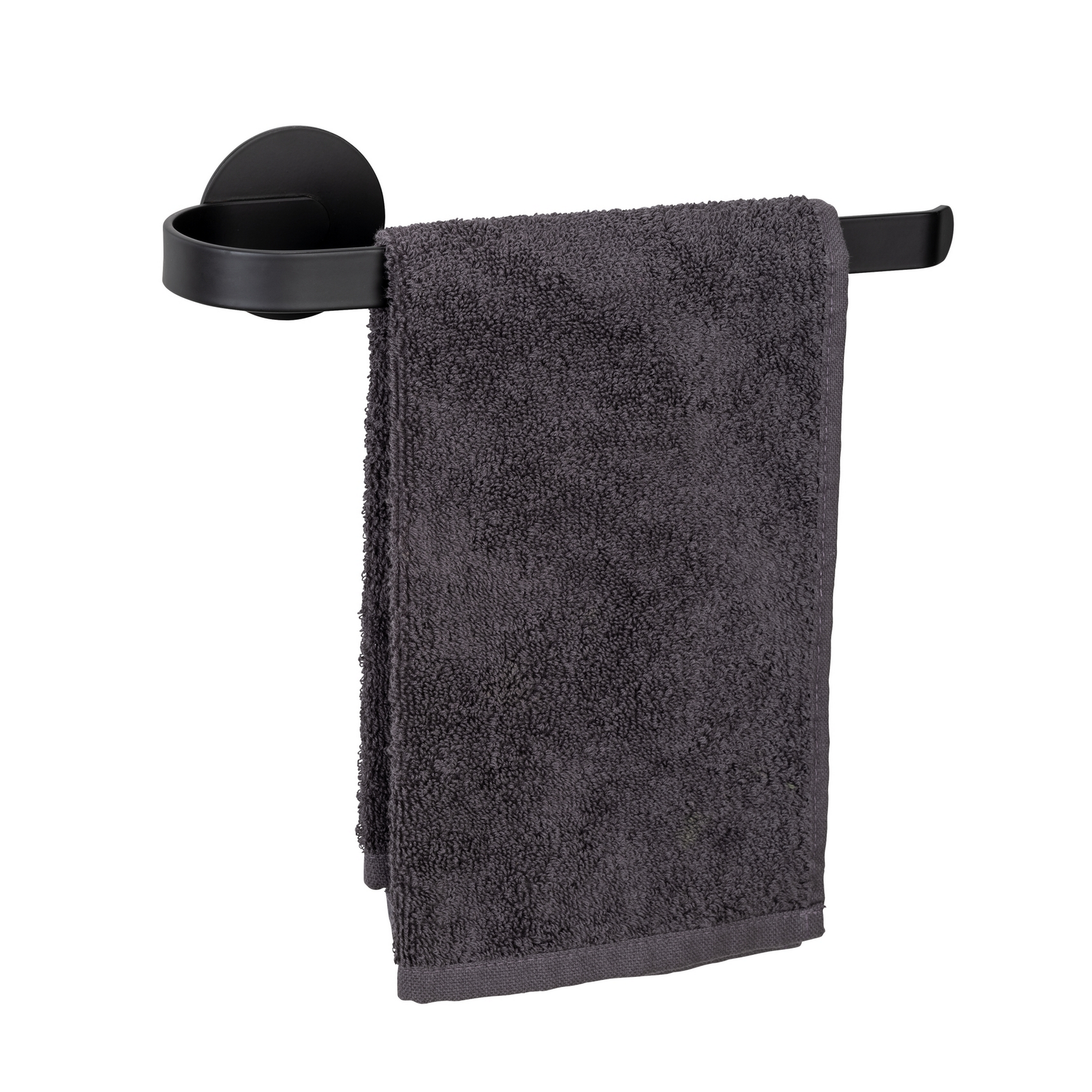 Handtuchhalter 'Bivio' Aluminium schwarz 26 x 6,5 x 7 cm