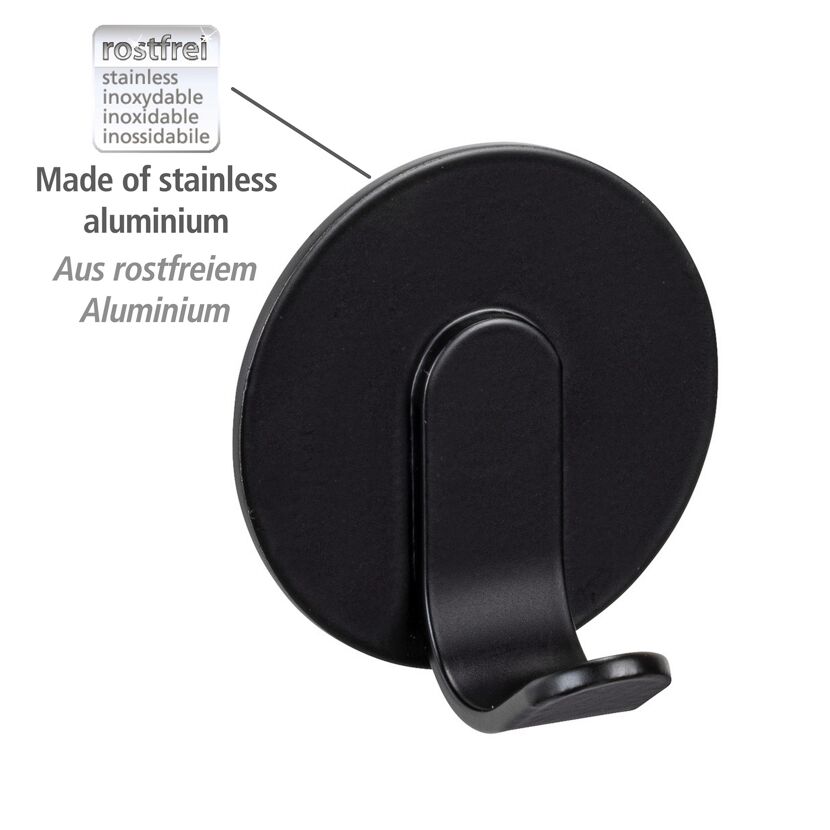 Handtuchhaken-Set 'Uno Bivio' Aluminium schwarz 3-teilig
