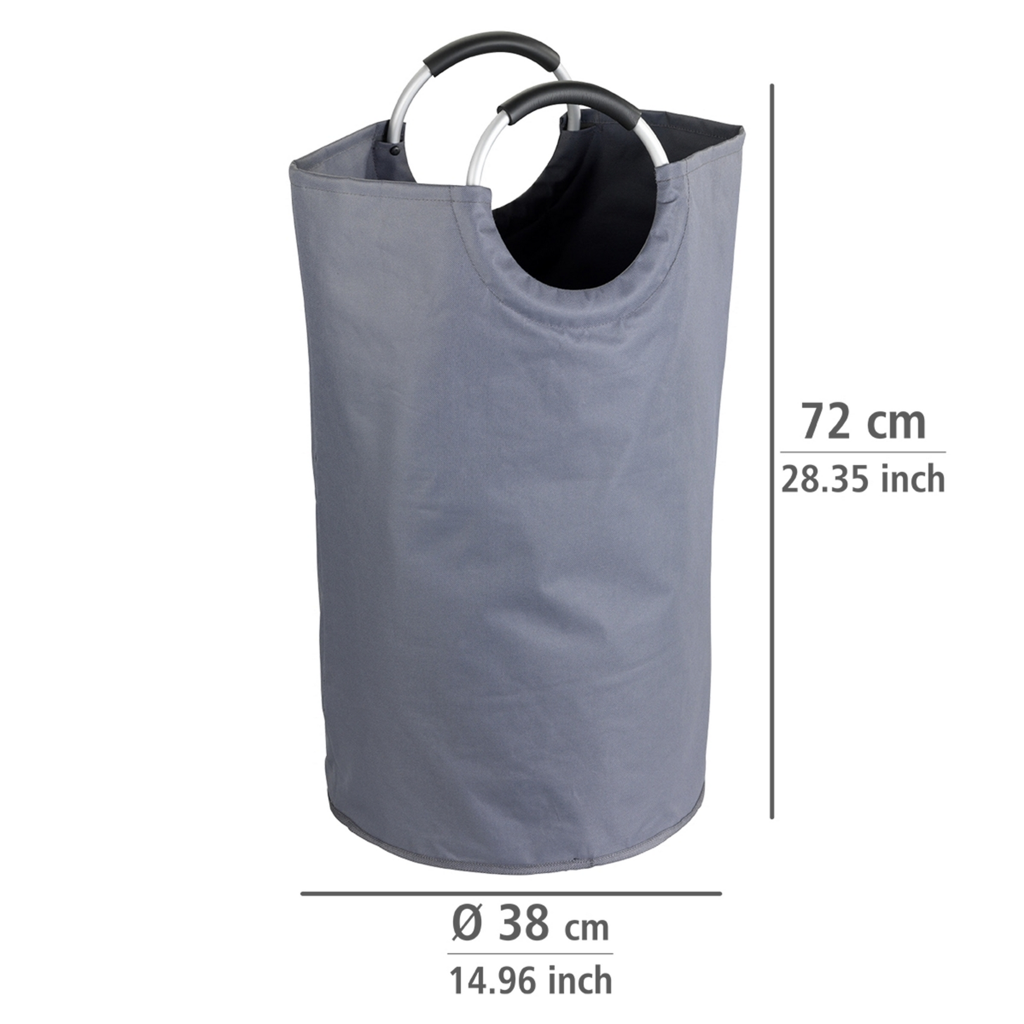 Wäschesammler 'Jumbo' anthrazit 38 x 72 x 38 cm 69 l