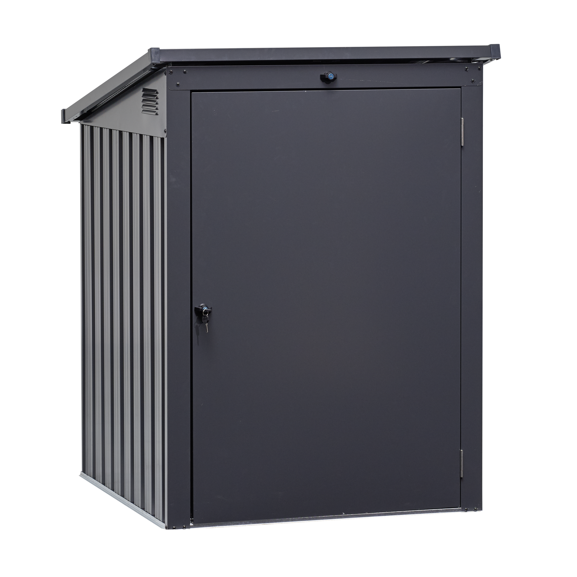 Mülltonnenbox Stahl anthrazit 104 x 134 x 101 cm