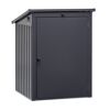 Mülltonnenbox Stahl anthrazit 104 x 134 x 101 cm