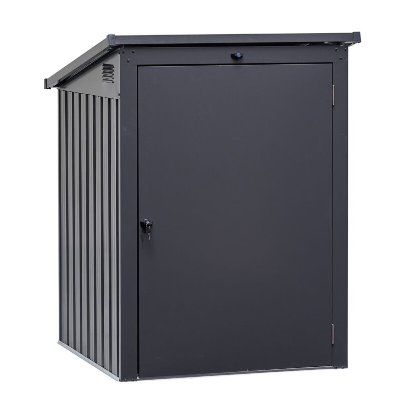 Mülltonnenbox Stahl anthrazit 104 x 134 x 101 cm