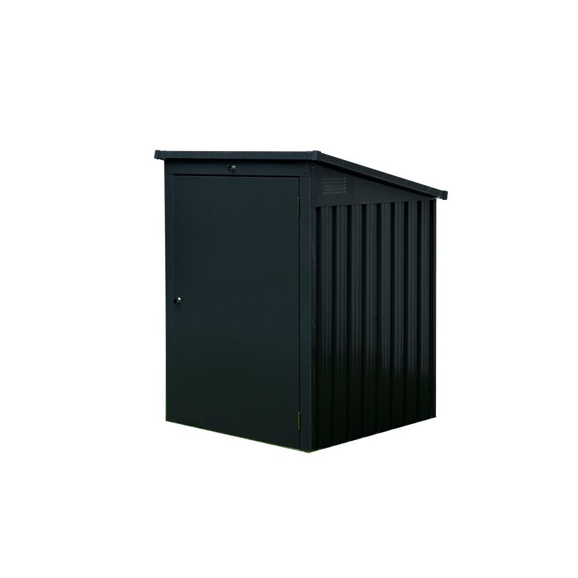 Mülltonnenbox Stahl anthrazit 104 x 134 x 101 cm