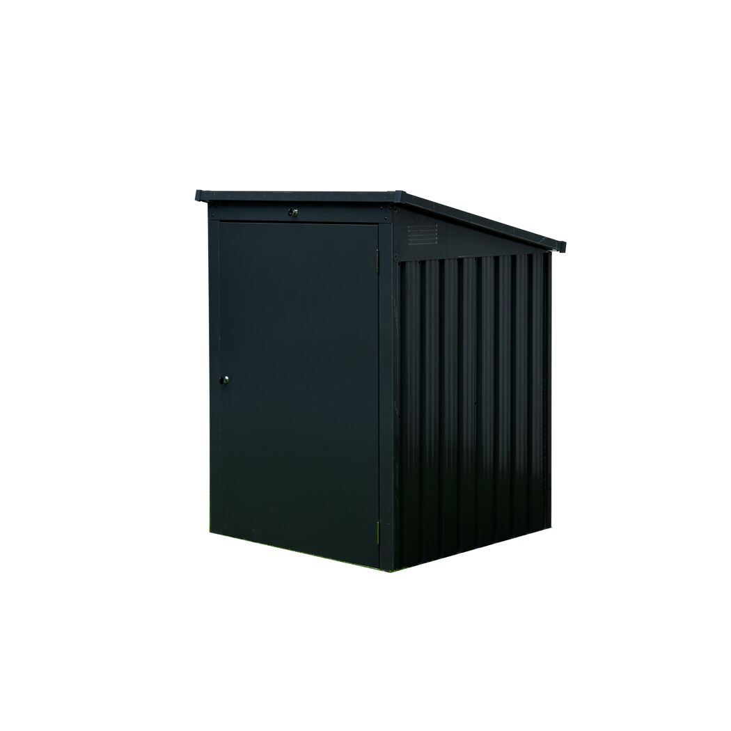Mülltonnenbox Stahl anthrazit 104 x 134 x 101 cm