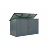 Mülltonnenbox Stahl anthrazit 233 x 134 x 101 cm
