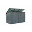 Mülltonnenbox Stahl anthrazit 233 x 134 x 101 cm