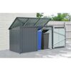 Mülltonnenbox Stahl anthrazit 233 x 134 x 101 cm