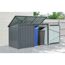 Mülltonnenbox Stahl anthrazit 233 x 134 x 101 cm