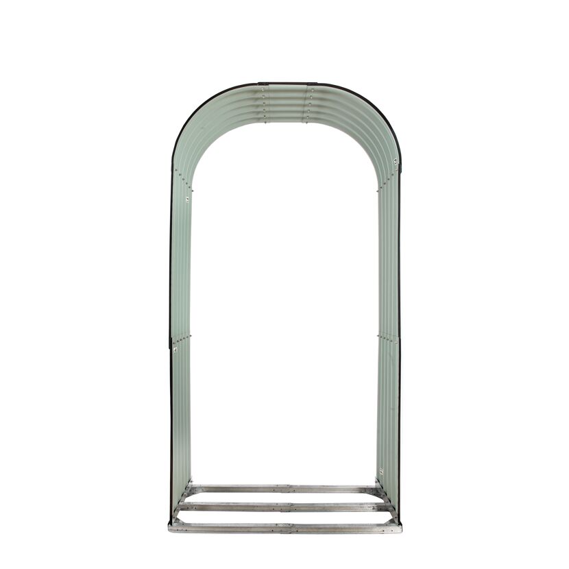 Holzunterstand mit Rundbogen 103 x 43 x 200 cm