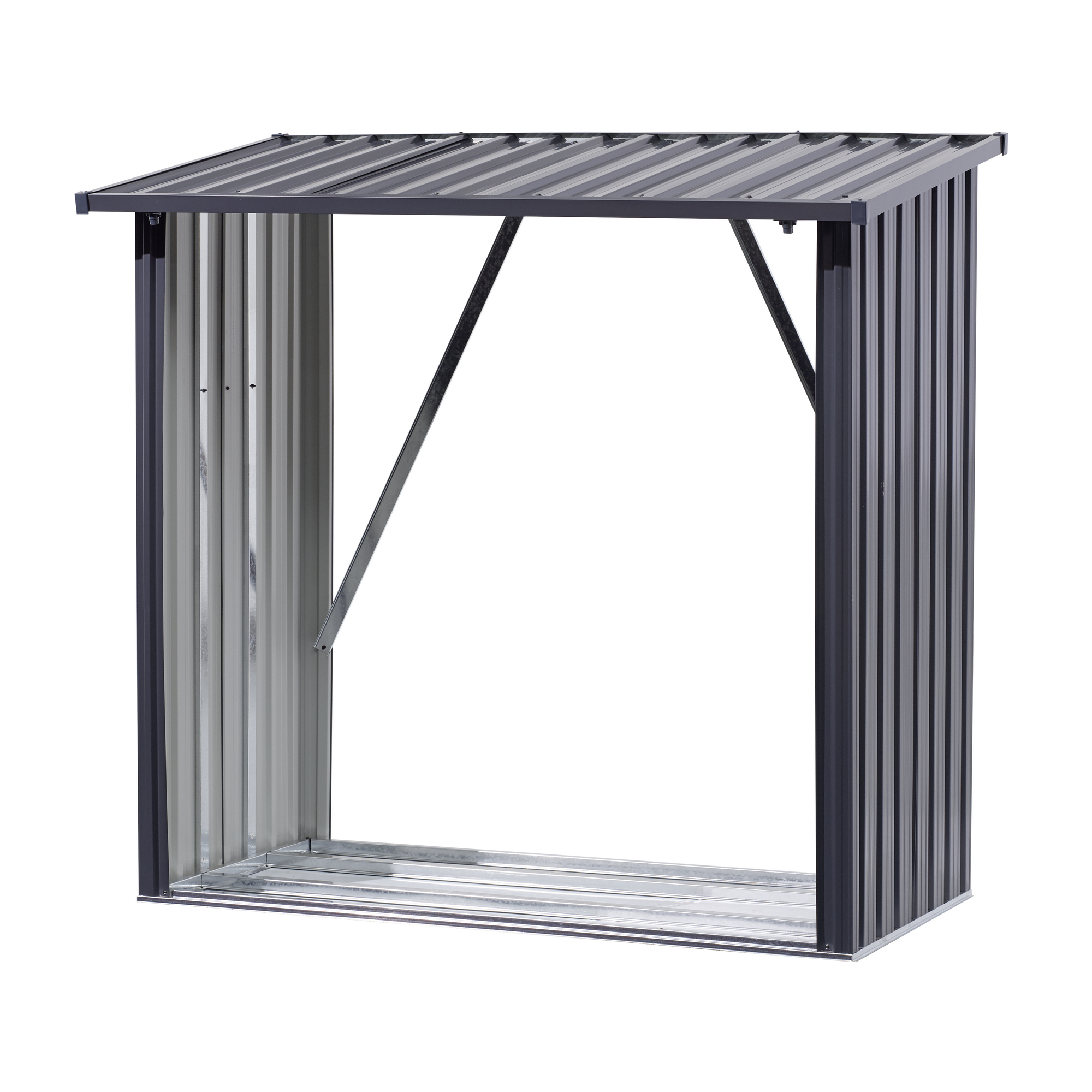 Kaminholzregal L anthrazit 163 x 89 x 154 cm