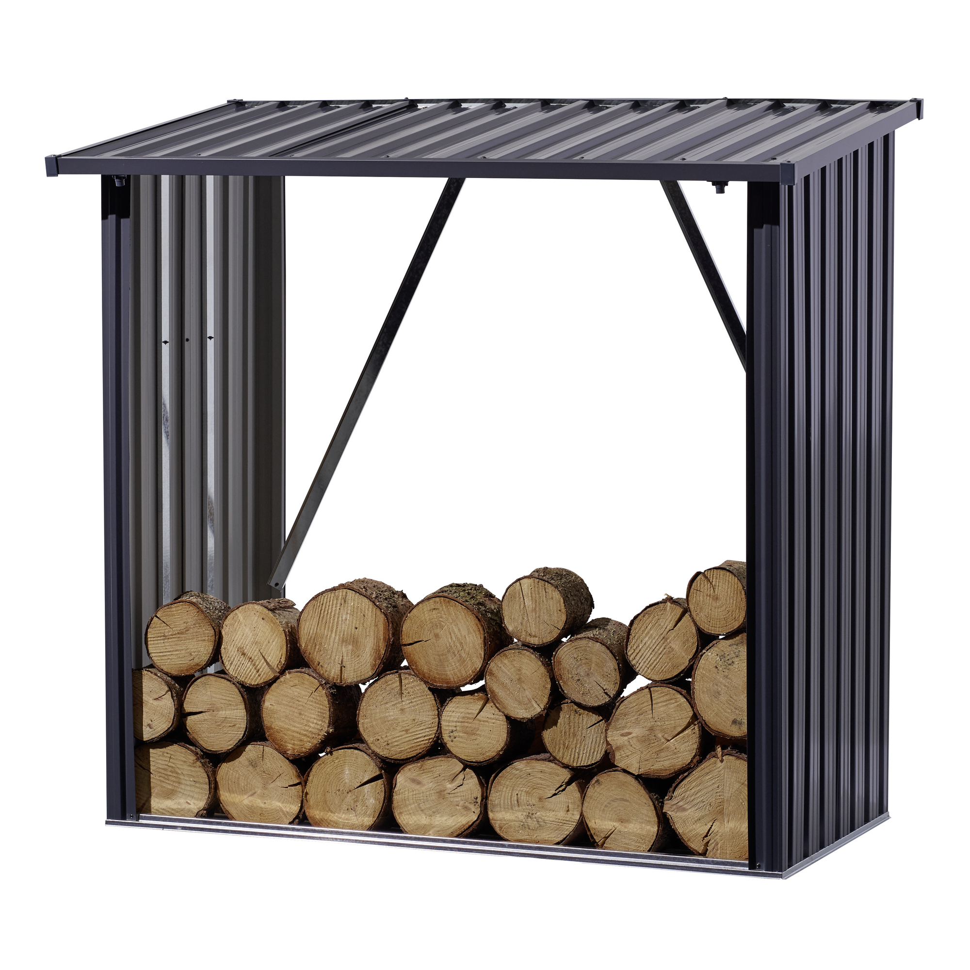 Kaminholzregal L anthrazit 163 x 89 x 154 cm
