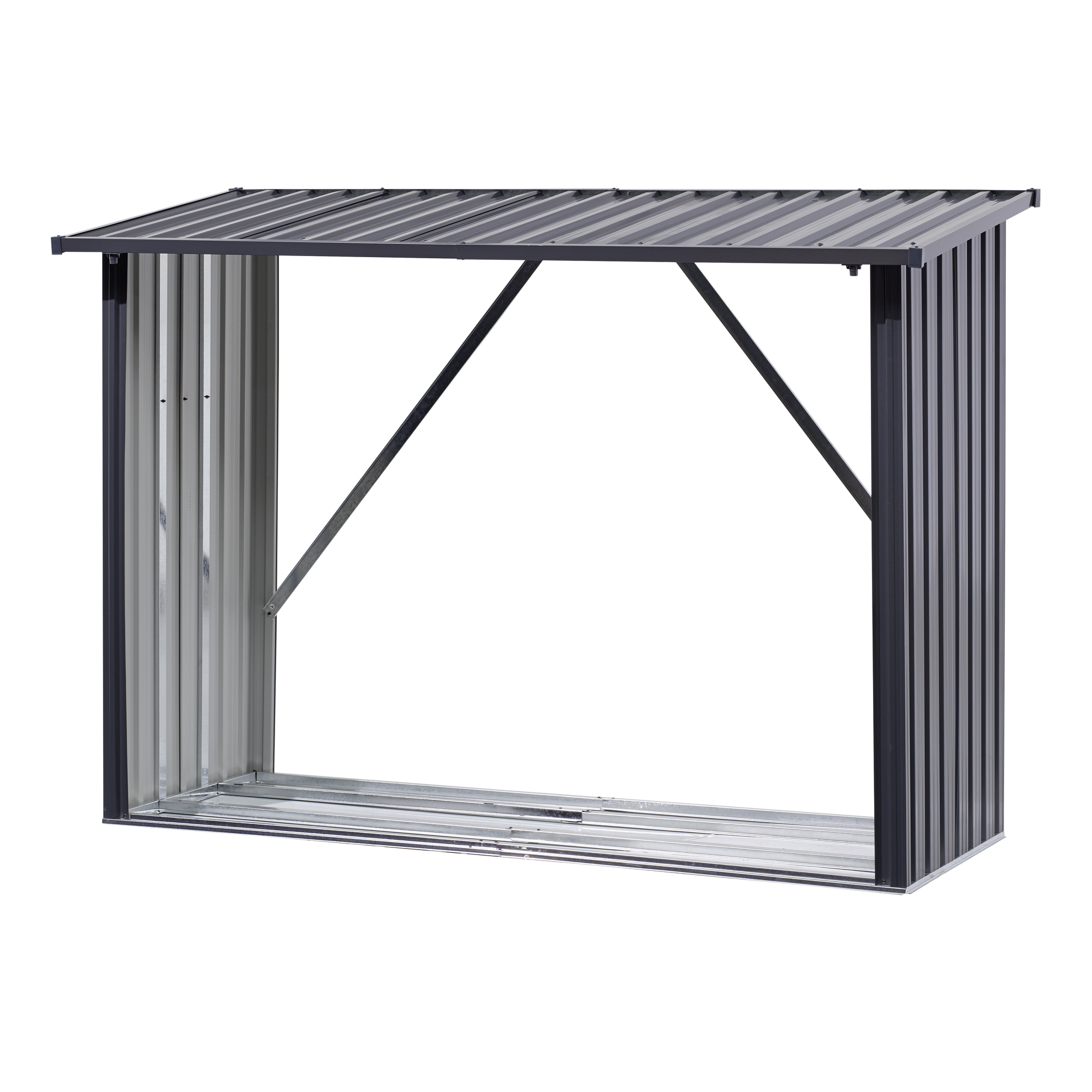 Kaminholzregal XL anthrazit 217 x 89 x 154 cm