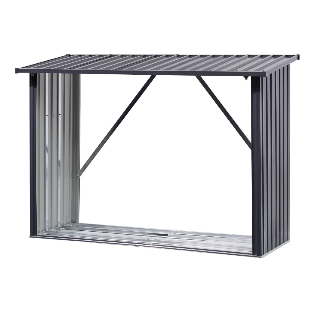 Kaminholzregal XL anthrazit 217 x 89 x 154 cm