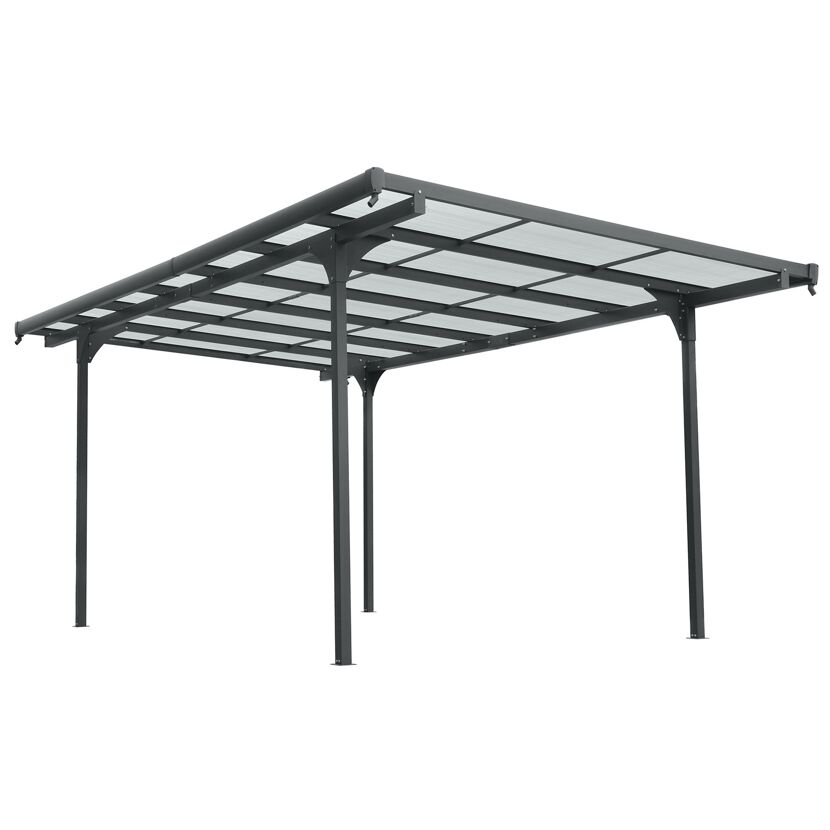 Carport anthrazit 299 x 496 x 226 cm