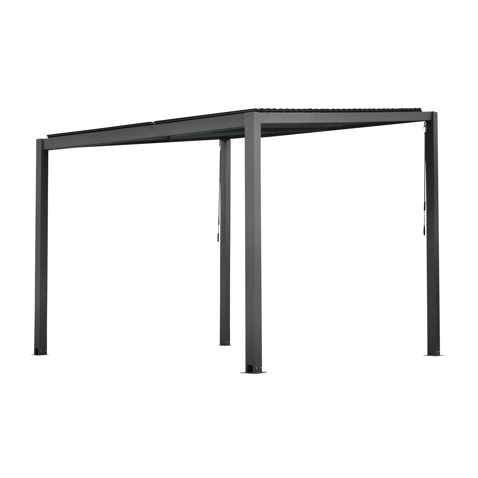 Pergola mit Schrägdach anthrazit 304,8 x 253 x 300 cm