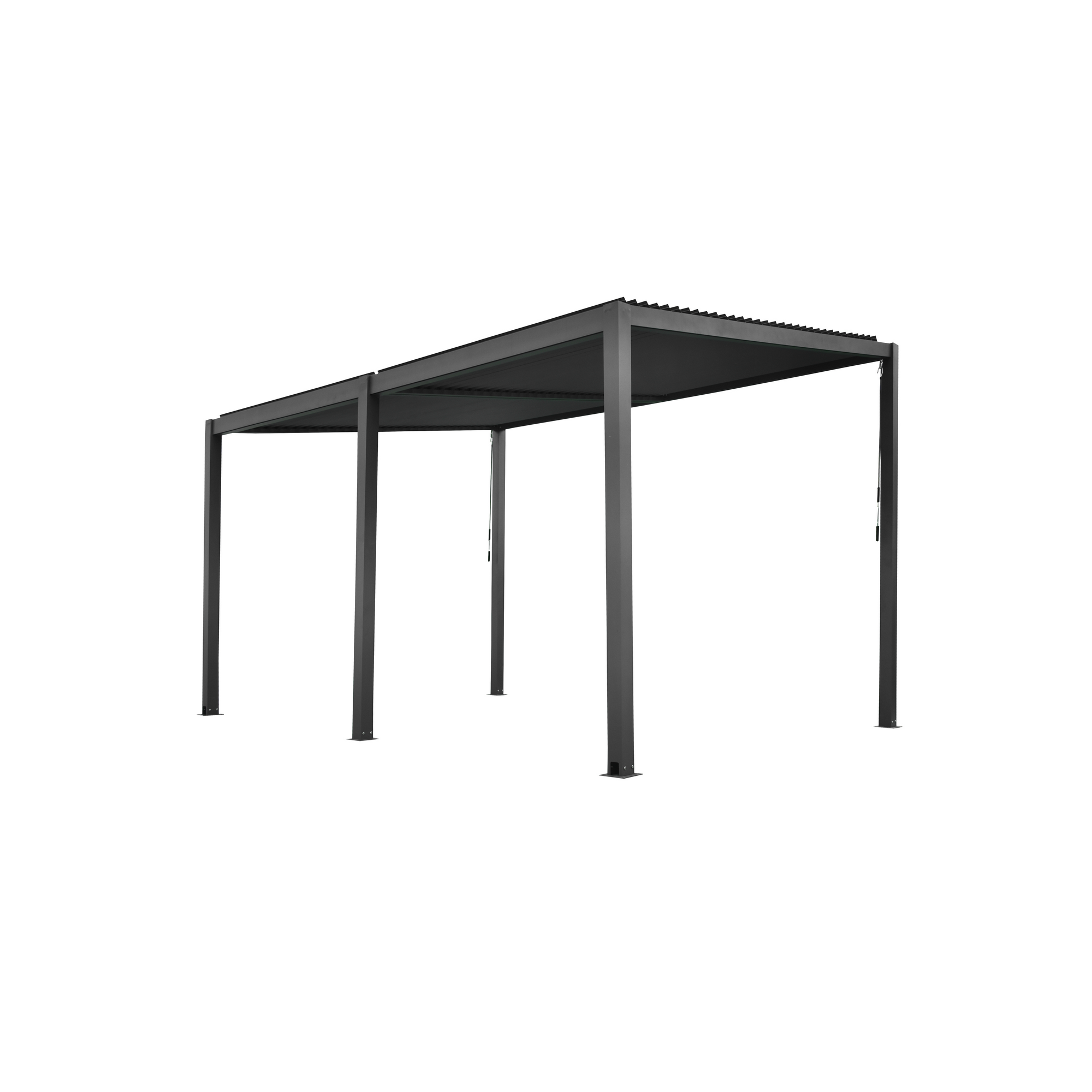 Pergola mit Schrägdach anthrazit 400 x 253 x 310 cm