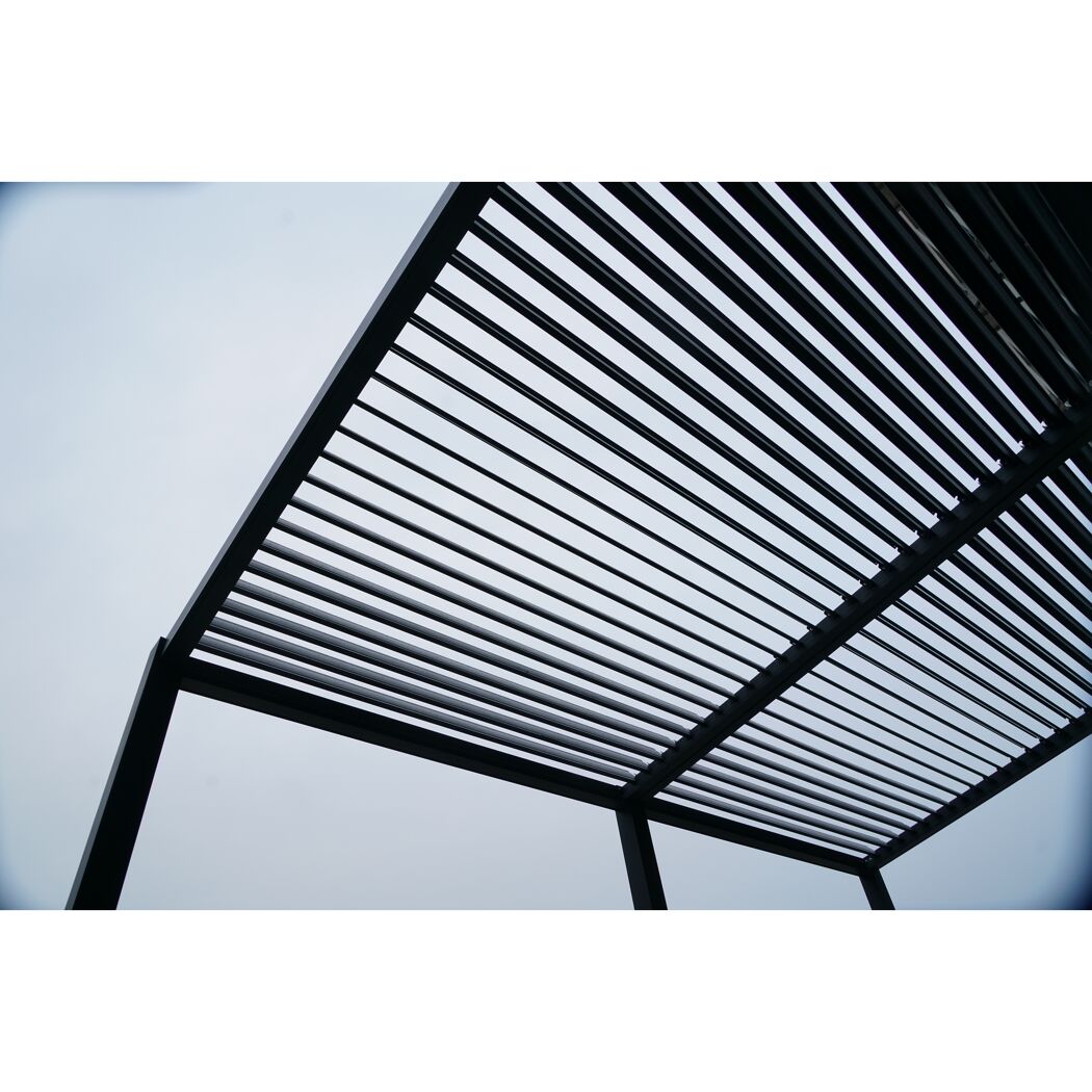 Pergola mit Schrägdach anthrazit 400 x 253 x 310 cm