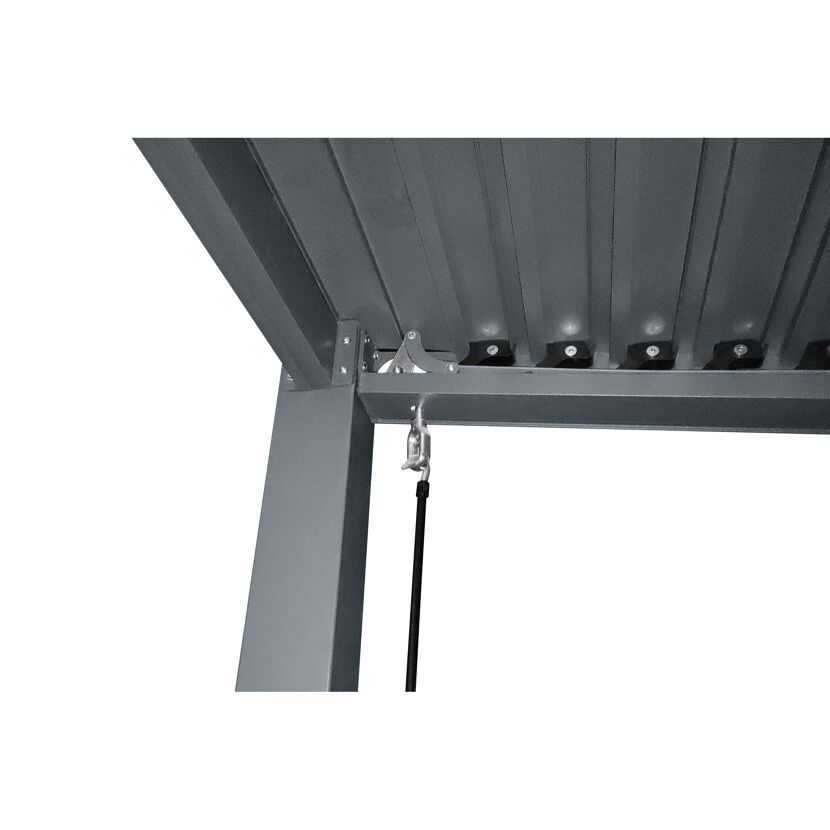 Pergola mit Schrägdach anthrazit 400 x 253 x 310 cm