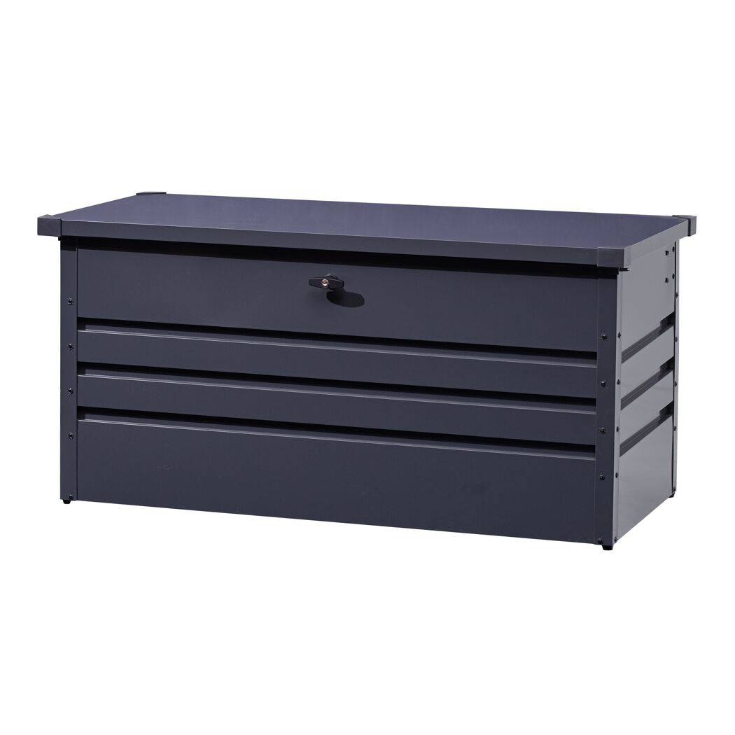 Gartenbox Stahlblech anthrazit 132 x 62 x 62 cm