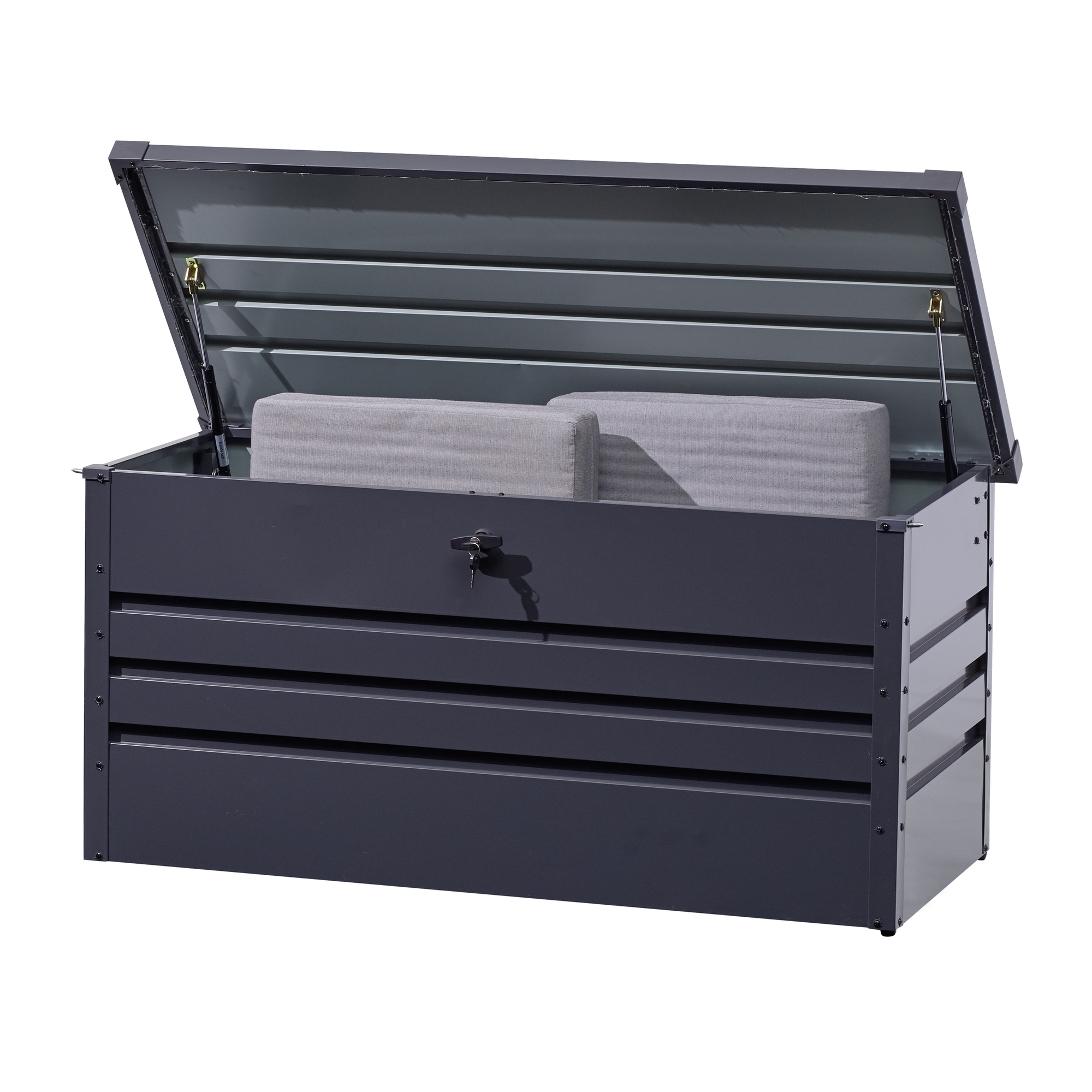 Gartenbox anthrazit 132 x 62 x 62 cm