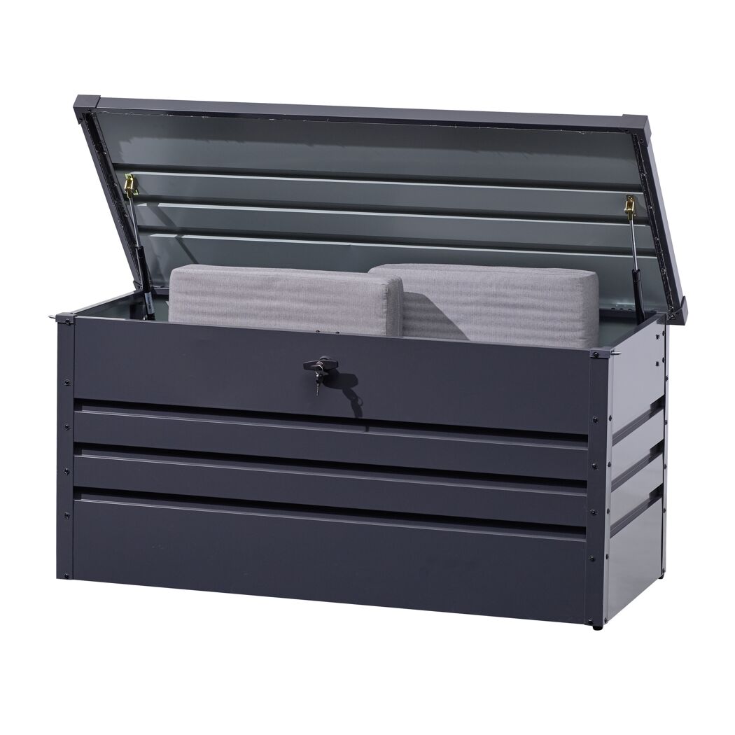 Gartenbox Stahlblech anthrazit 132 x 62 x 62 cm