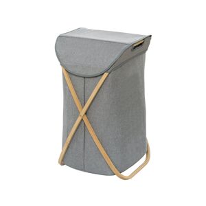 Wäschesammler 'Bahari' Bambus braun, grau 40 x 68 x 46 cm 79 l