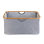 Wäschekorb 'Bahari' Polyester, Bambus grau faltbar 50 l