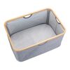 Wäschekorb 'Bahari' Polyester, Bambus grau faltbar 50 l